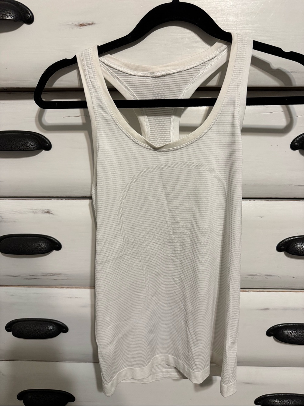 Lululemon Women’s Swiftly Racerback Tank- full length— Rust & white/Ivory - Picture 4 of 6
